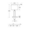 Karl G Quadra Tischlampe mit Granitapplikation