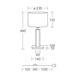 Karl G Tischlampe mit Applikation in Granitoptik