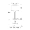 Karl G Tischlampe mit Applikation in Granitoptik