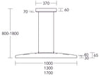 Arco LED Balkenleuchte Ober- und Unterlicht mit Rollizug